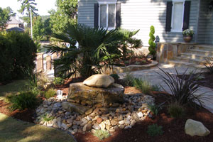 Newly Installed Pondless Water Feature